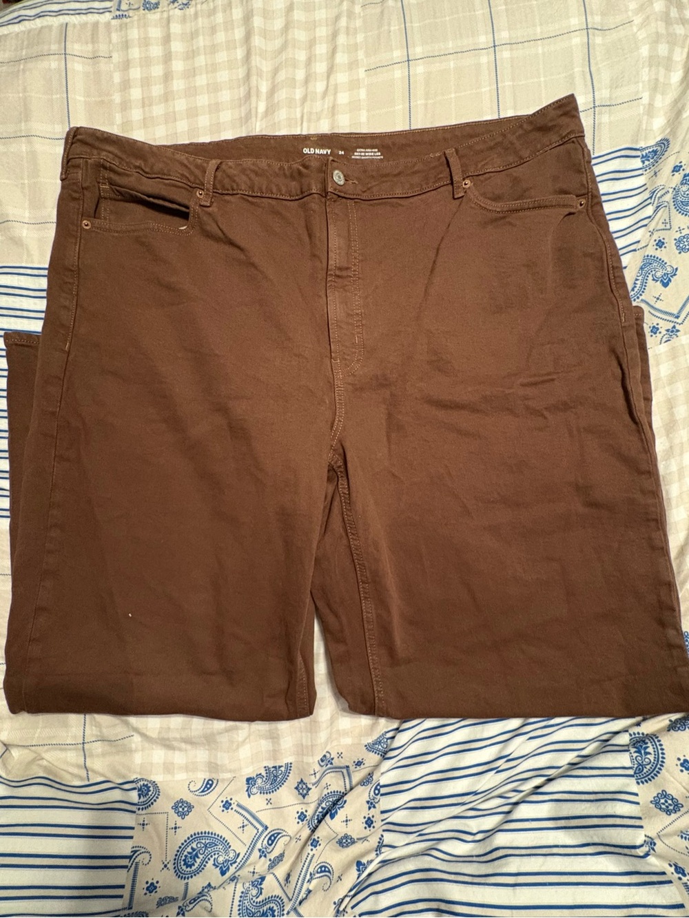 Old Navy High-Rise Wide Leg Women's Jeans in Brown